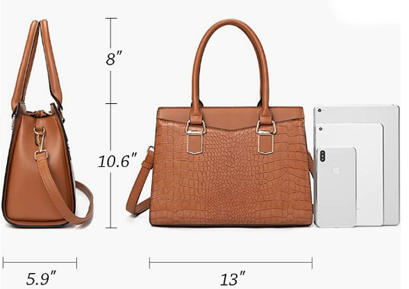 REAL LEATHER Women’s Handbag Designer Satchel Purse