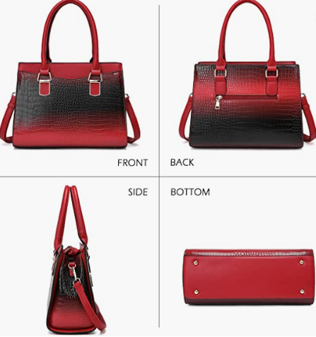 REAL LEATHER Women’s Handbag Designer Satchel Purse
