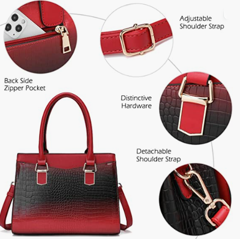 REAL LEATHER Women’s Handbag Designer Satchel Purse