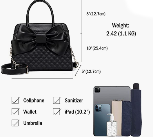 Handbag Purse, Vintage Faux Leather Crossbody Bag for Women