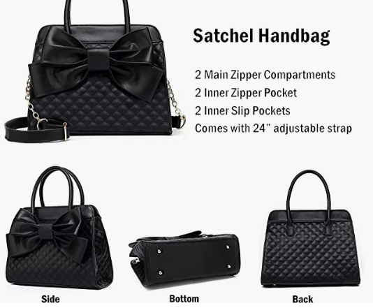Handbag Purse, Vintage Faux Leather Crossbody Bag for Women