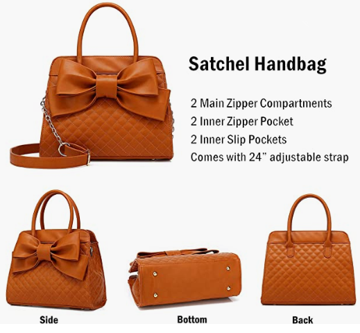 Handbag Purse, Vintage Faux Leather Crossbody Bag For Women