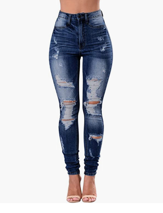 Women Distressed Ripped Jeans