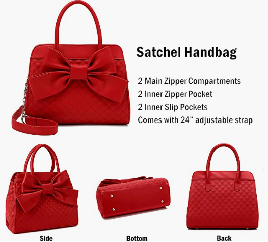 Handbag Purse, Vintage Faux Leather Crossbody Bag For Women