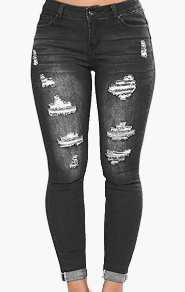 Skinny Stretch Ripped Jeans