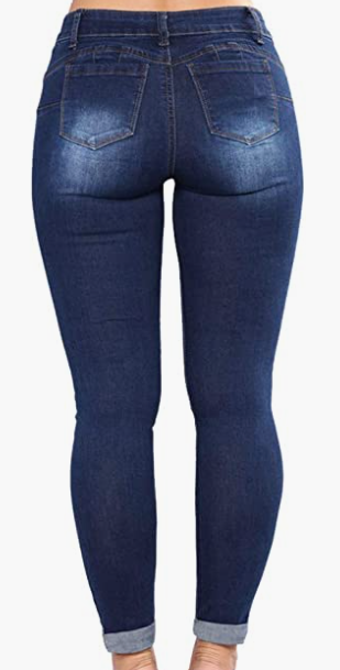 Skinny Stretch Ripped Jeans