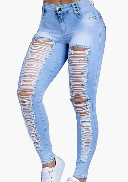 Jeans for Women Stretch Skinny Flap Pocket High Waist Shaping