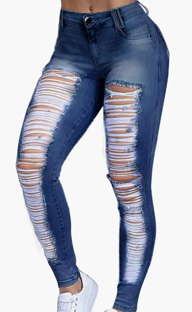 Jeans for Women Stretch Skinny Flap Pocket High Waist Shaping