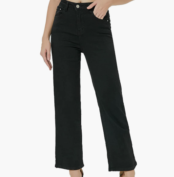Jeans for Women High Waist Stretch Cropped Straight Leg