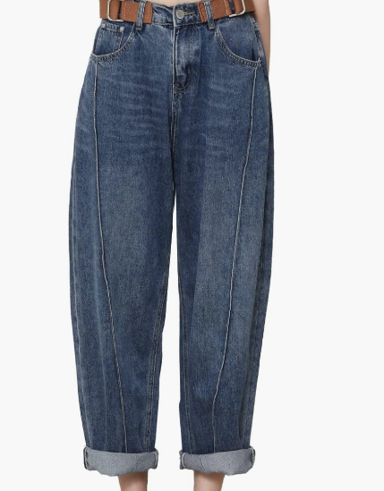 Jeans for Women High Waist Stretch Cropped Straight Leg