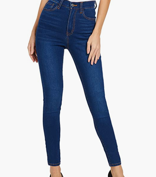 Women's High Rise Skinny Jeans Comfort Stretch Denim Pants