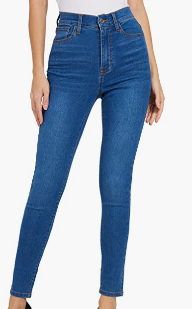 Women's High Rise Skinny Jeans Comfort Stretch Denim Pants
