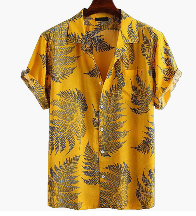 Men's Short Sleeve Button Up Shirts Floral Shirts for Men Summer Casual Hawaiian Tropical T-Shirts