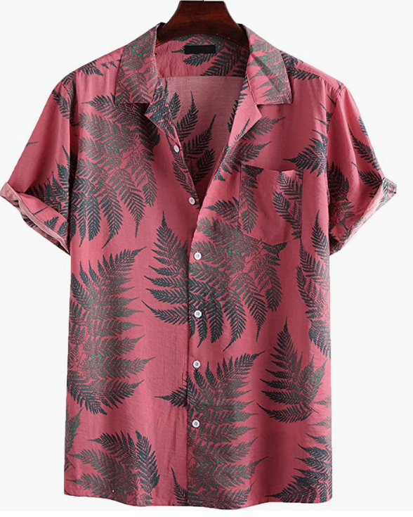 Men's Short Sleeve Button Up Shirts Floral Shirts for Men Summer Casual Hawaiian Tropical T-Shirts