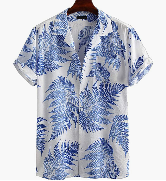 Men's Short Sleeve Button Up Shirts Floral Shirts for Men Summer Casual Hawaiian Tropical T-Shirts