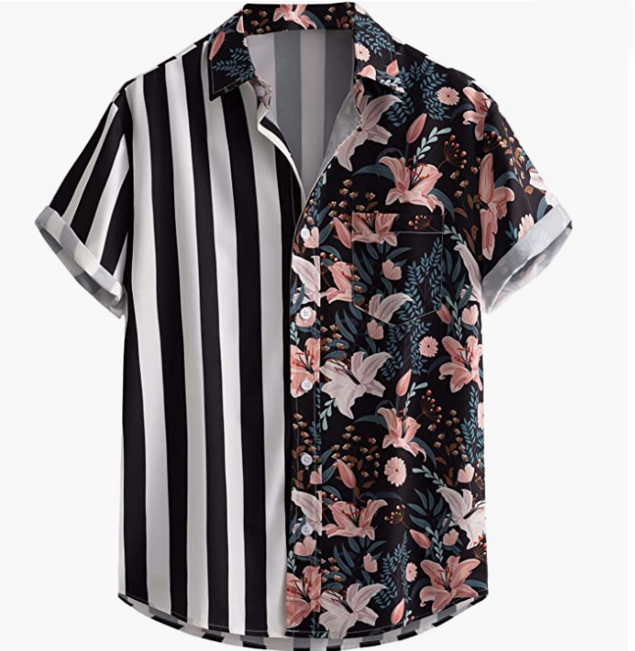 Mens Casual Simple Hawaian