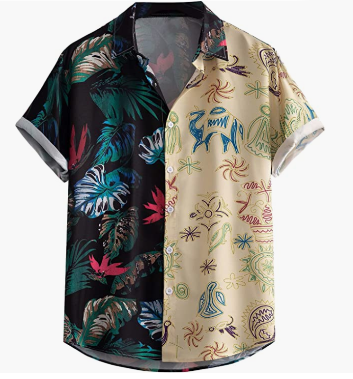 Mens Casual Simple Hawaian