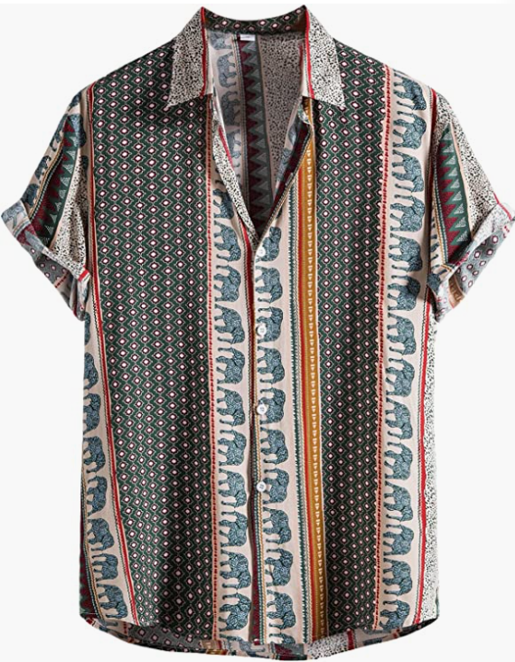 Mens Casual Simple Hawaian