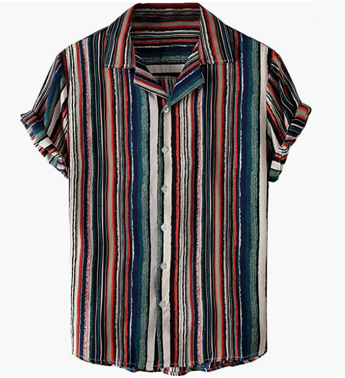 Mens Casual Simple Hawaian