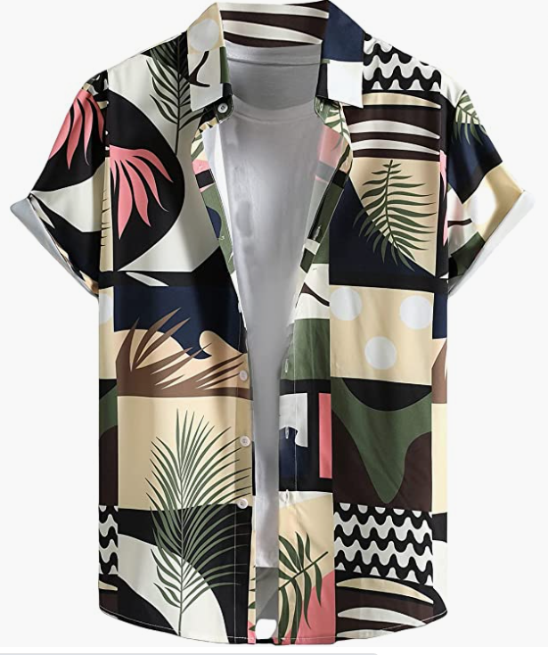 Mens Casual Simple Hawaian