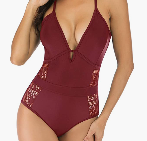 Athletic Training Swimsuits Adjustable Strap Swimwear Bathing Suits Waisted Swimsuit