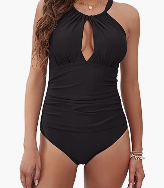 Tummy Control Swimwear Flattering High Waisted Monokini Bathing Suits for Women