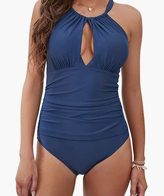 Tummy Control Swimwear Flattering High Waisted Monokini Bathing Suits for Women