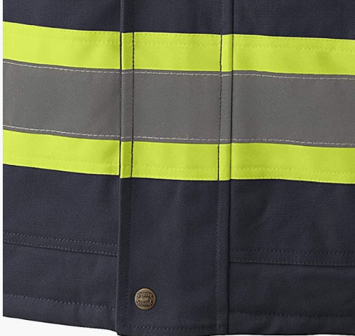 Visibility Heavy Duty Parka Jacket, Reflective Quilted Safety Coat