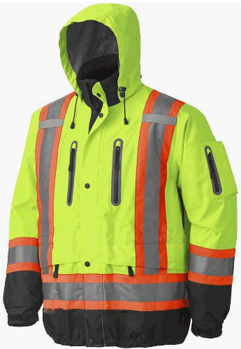V1130160-4XL Premium High Visibility Safety Jacket-Waterproof, Green