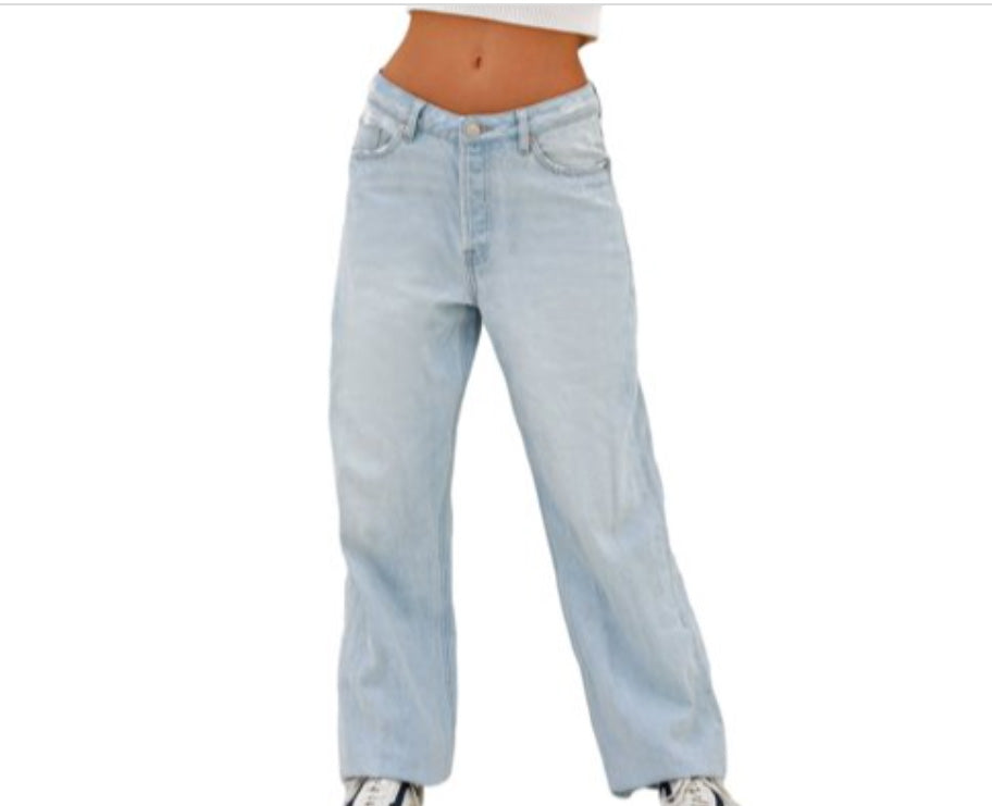 Woman Jeans High Waist Wide Leg Denim Pants