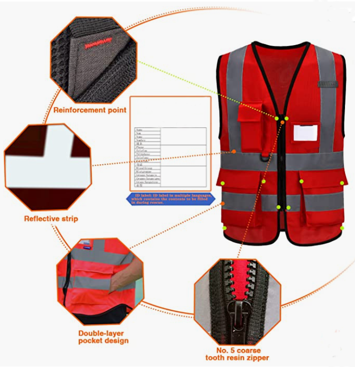 High Visibility Reflective Safety Vest(XS-8XL)