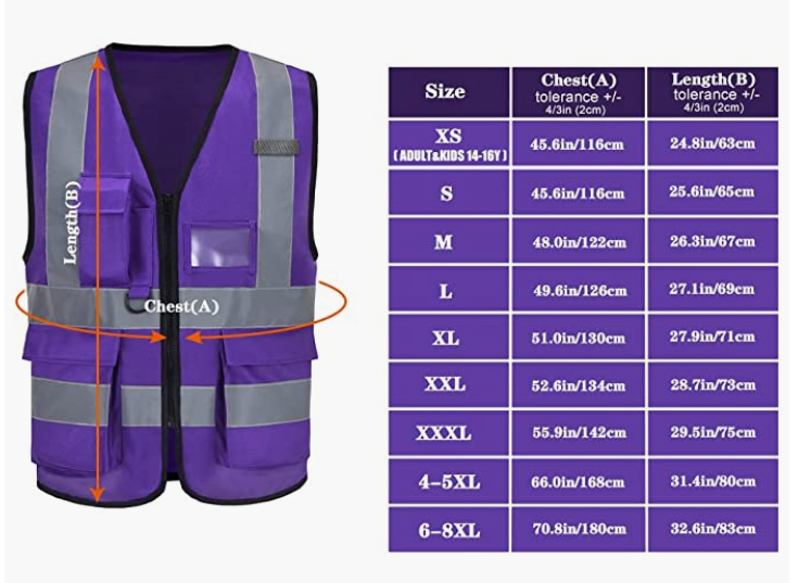 High Visibility Reflective Safety Vest(XS-8XL)