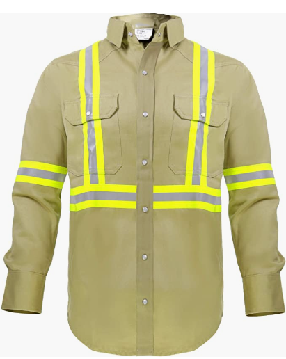 Flame Resistant FR High Visibility Hi Vis Shirt - 88% C/12% N - 7oz
