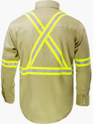 Flame Resistant FR High Visibility Hi Vis Shirt - 88% C/12% N - 7oz