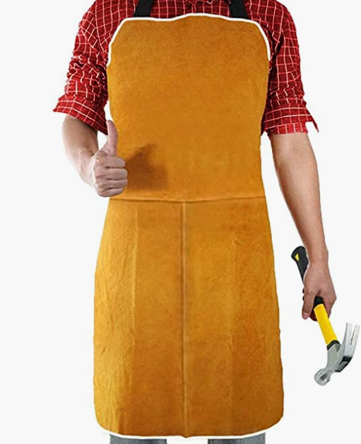 eather Welding Work Shop Apron, Heat-resistant and Flame-retardant Cowhide leather Apron for Blacksmith/Welder/Woodworking