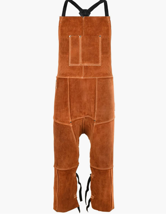 Leather Welding Apron Split Leg for Men - Spark | Flame | Heat Resistant Work Apron - Heavy Duty Leather Apron