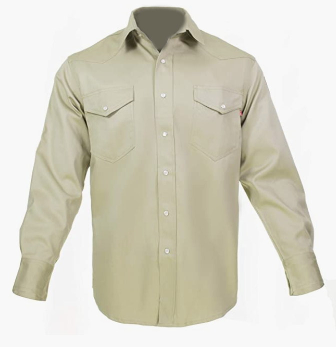 Flame Resistant FR Welding Shirt - Heavy Weight - 100% C - 9 oz