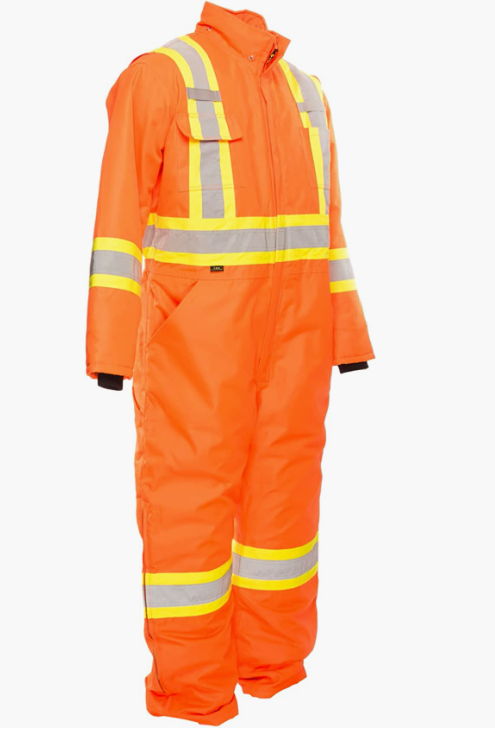 High-Visibility Lined -50°C Warm Winter Work Coverall - Orange