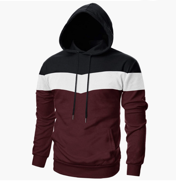Men's Pullover Hoodie Lightweight Casual Workout Athletic-Fit Hooded Sweatshirt