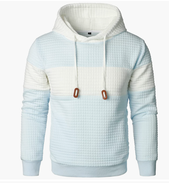 Men’s Long Sleeved Plaid Hooded Sweatshirts