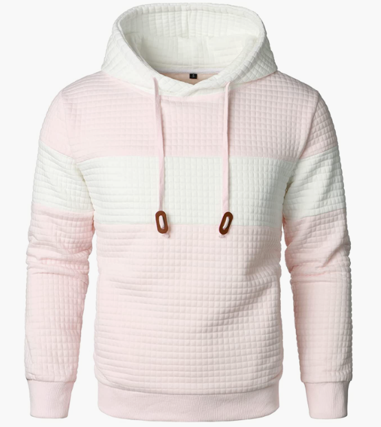 Men’s Long Sleeved Plaid Hooded Sweatshirts