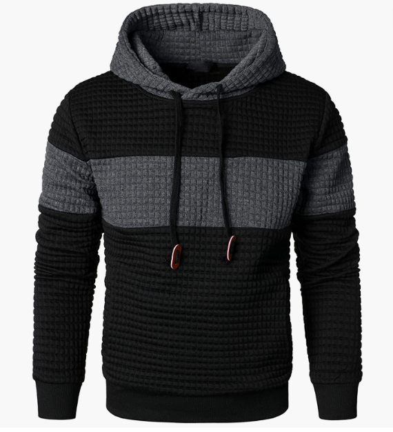 Men’s Long Sleeved Plaid Hooded Sweatshirts