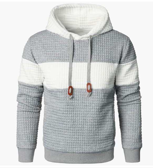 Men’s Long Sleeved Plaid Hooded Sweatshirts