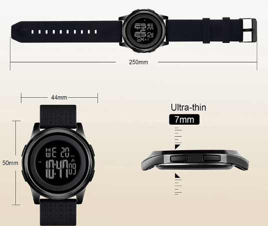 Waterproof Stainless Steel Fashion Wrist Watch for Men Women Sports Watch