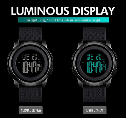 Waterproof Stainless Steel Fashion Wrist Watch for Men Women Sports Watch