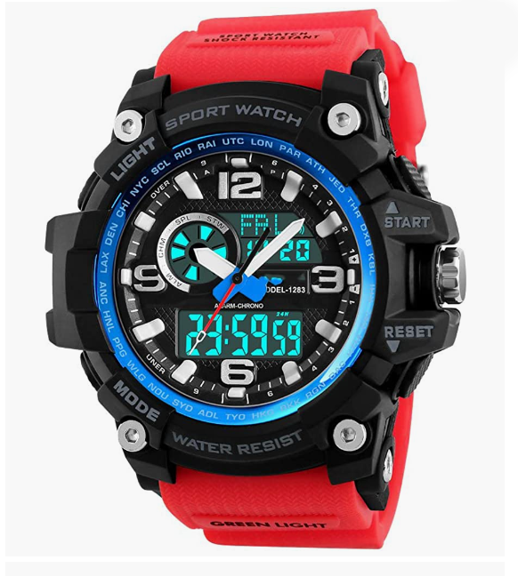 Waterproof Military LED Screen Large Face Stopwatch Alarm