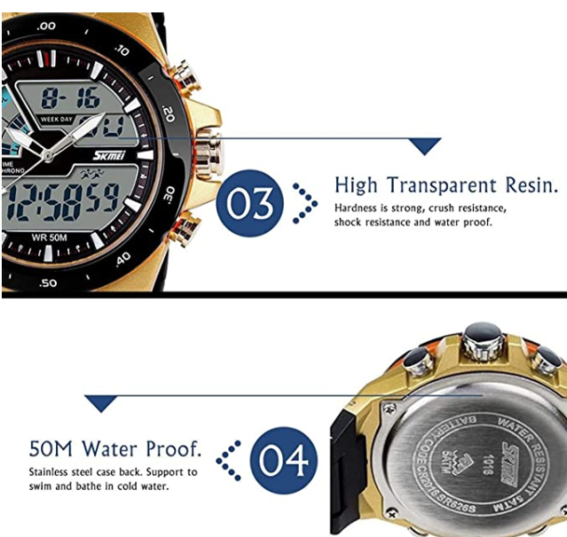 Face Water Resistant Military Watches Casual