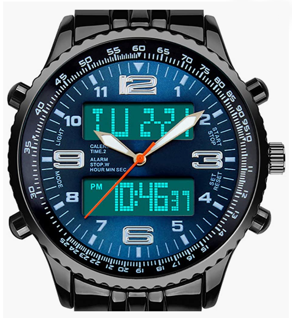 MEN  Steel Blue Dial Watch