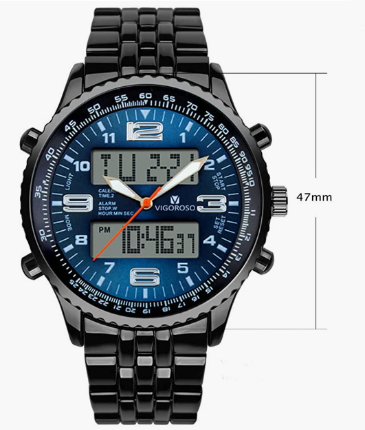 MEN  Steel Blue Dial Watch