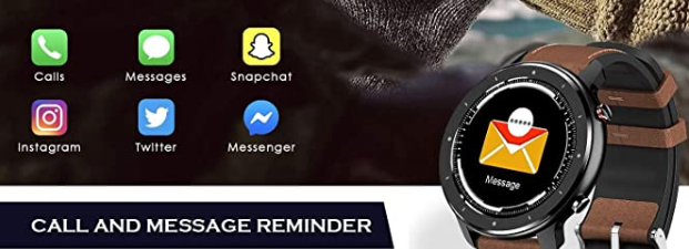 Full-Touch Screen,IP67 Waterproof Smartwatch Compatible Fitness Tracker with Heart Rate Monitor,Activity
